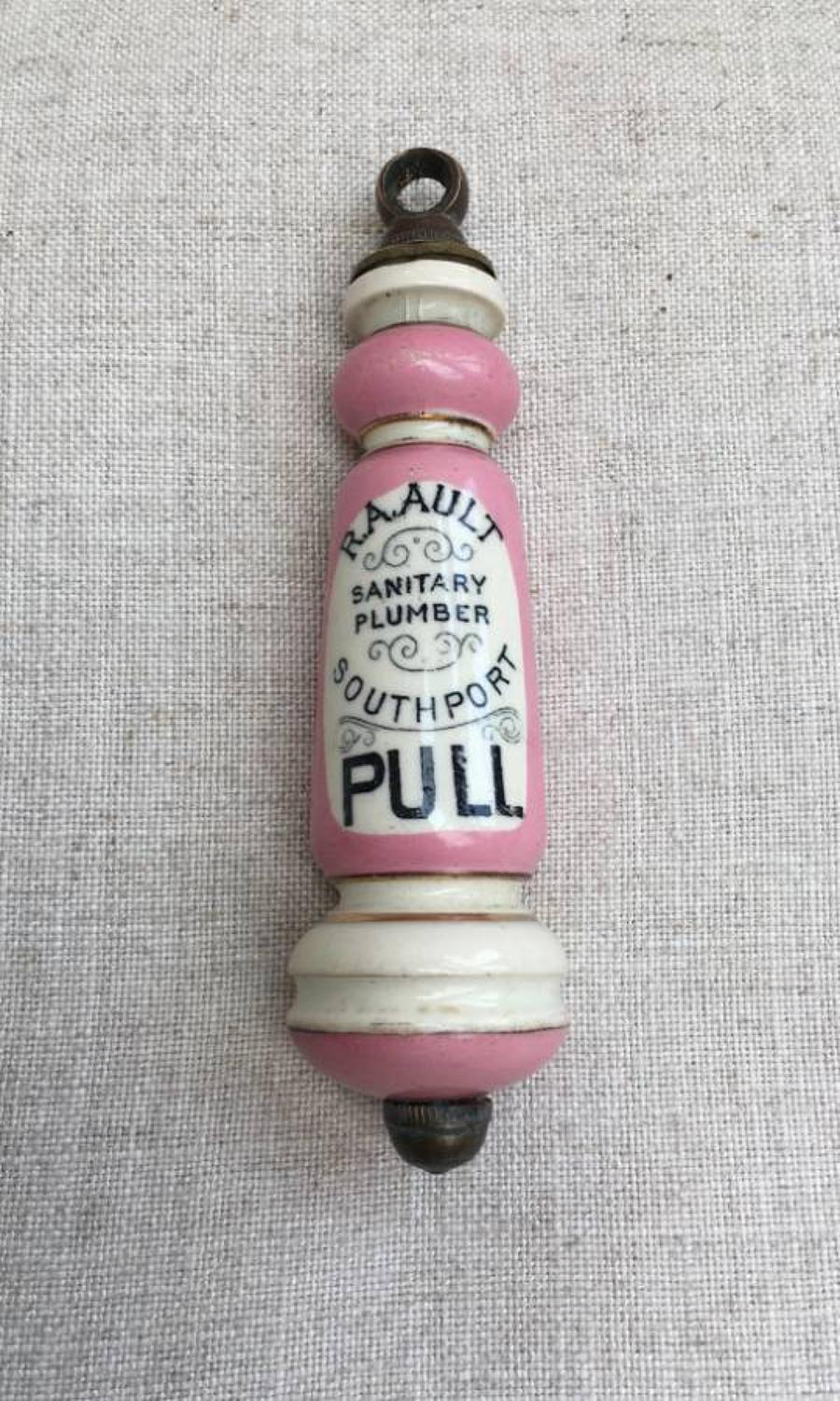 Superb Victorian Loo Pull - Rare Pink