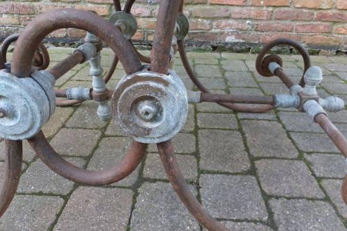 Victorian Marble Top Iron & Brass Patisserie Table