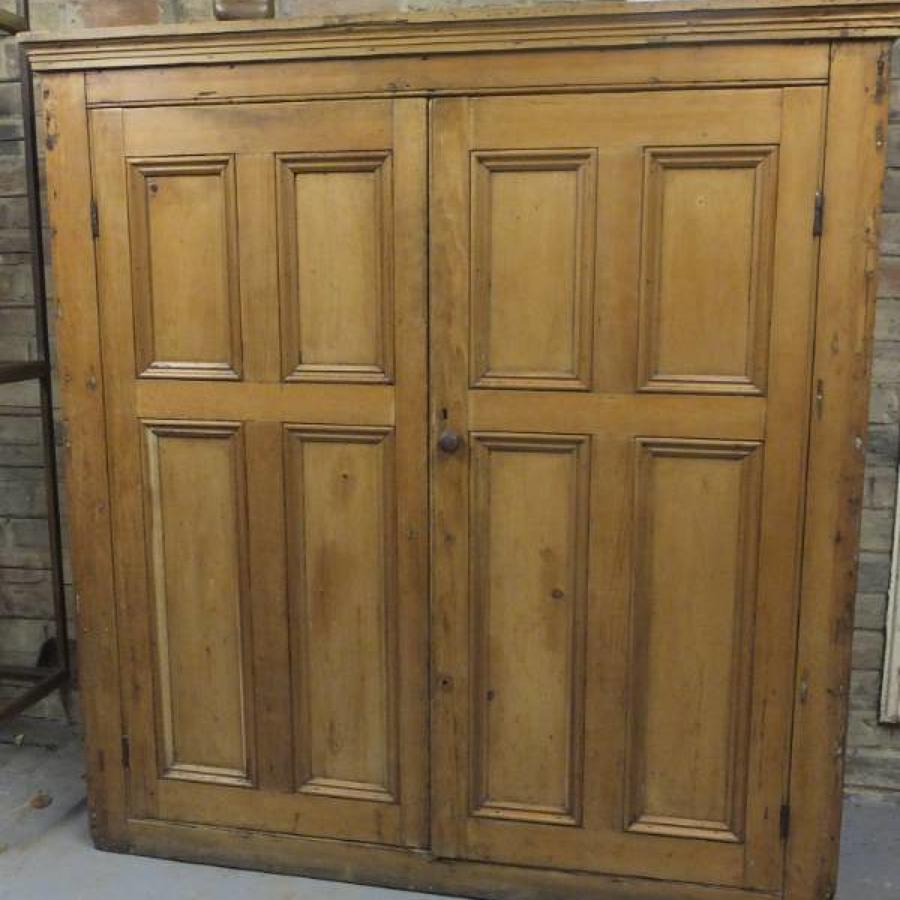 Victorian Pine Panelled Front Cupboard