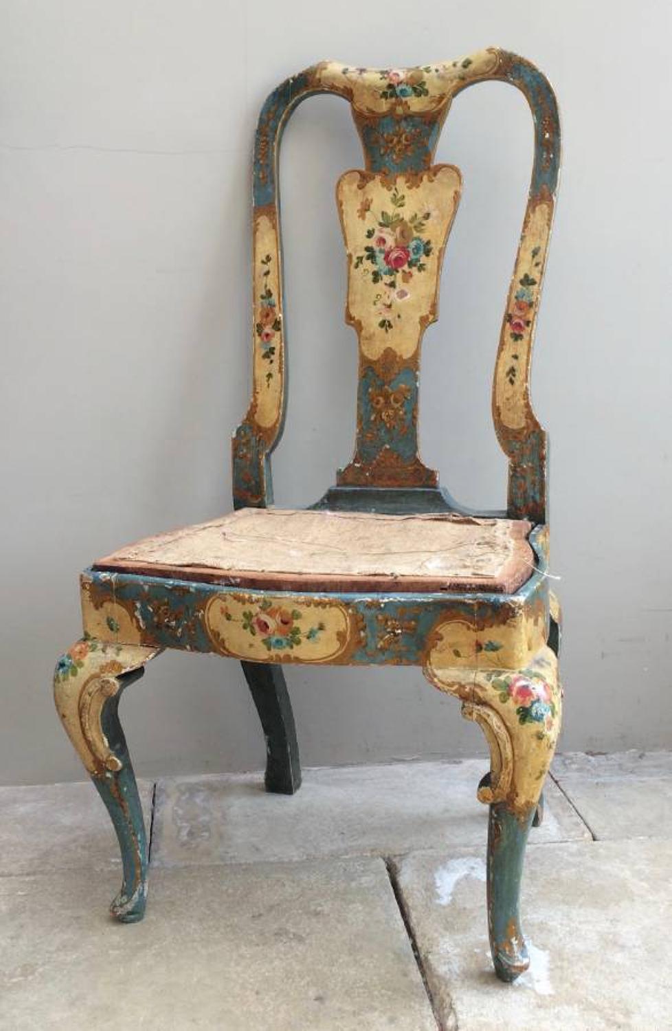 Late Victorian Painted Pine Chair