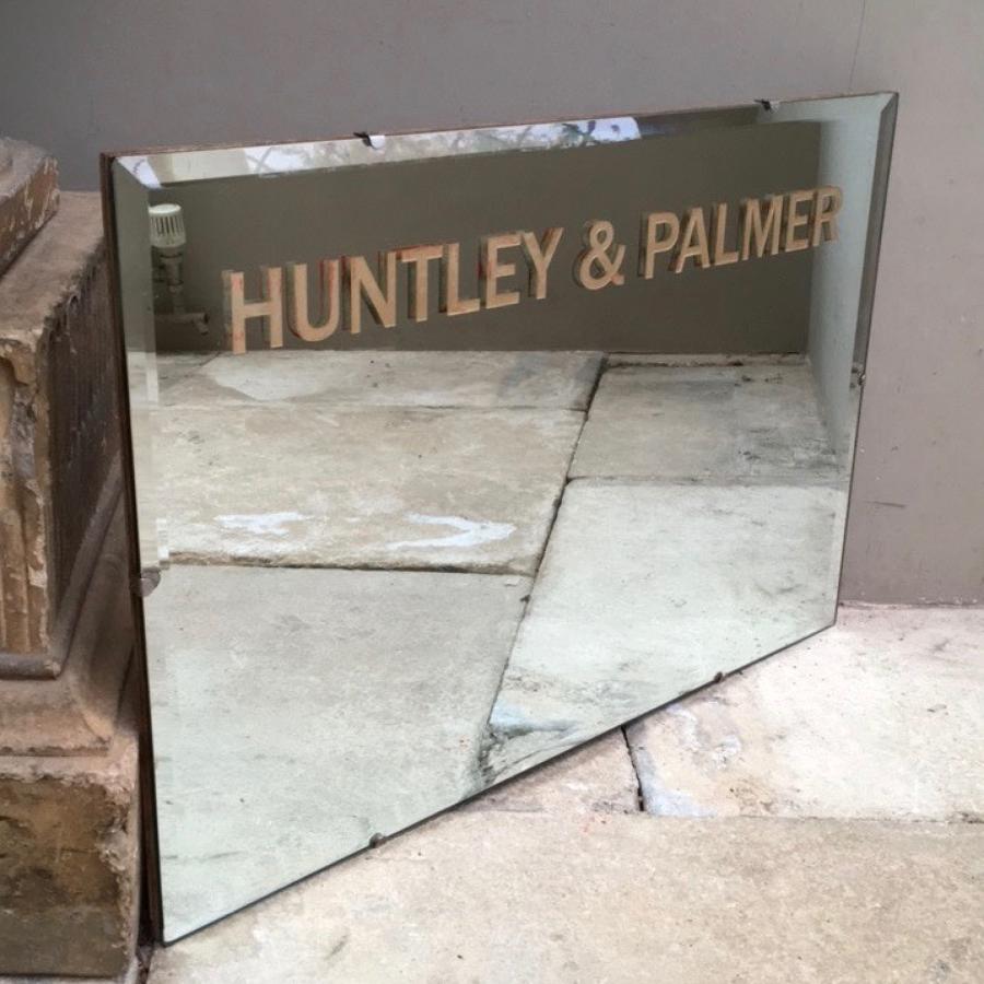 Superb Mid Century Shops Advertising Mirror for Huntley & Palmers