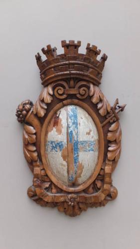 Victorian Carved Oak Armorial