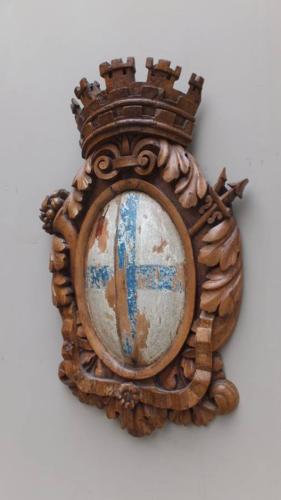Victorian Carved Oak Armorial