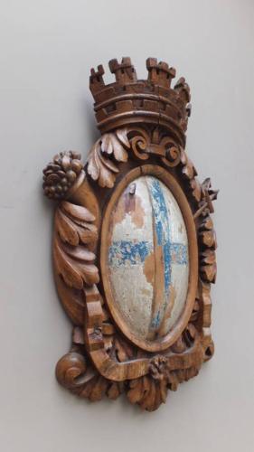 Victorian Carved Oak Armorial