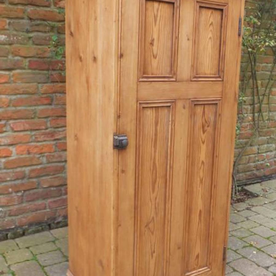 Late Victorian Pine Panelled Front Cupboard