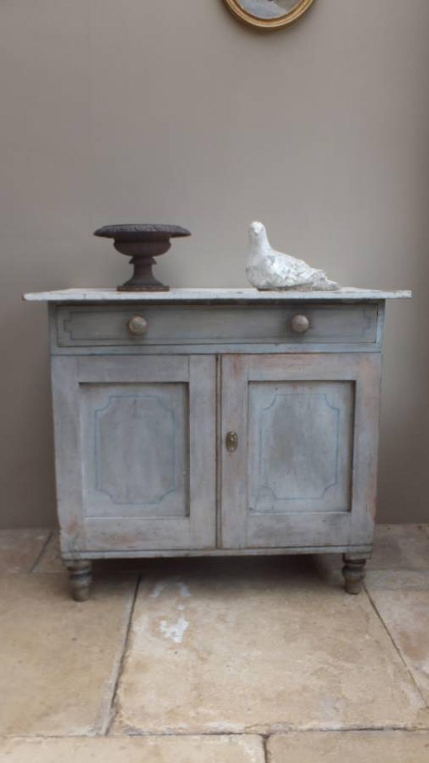 Pretty Victorian Painted Pine Cupboard