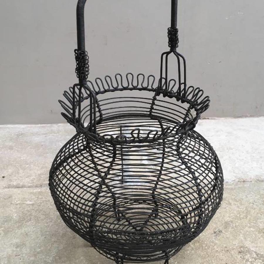 Early 20th Century Wire Work Egg Basket