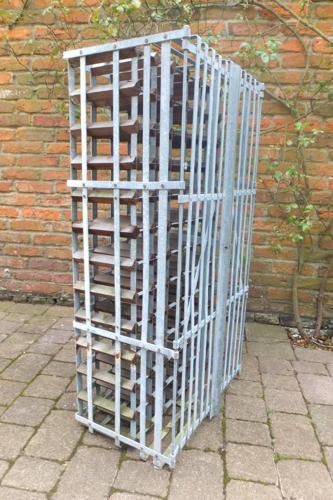 Galvanised Lockable Wine Rack - Farrow & Jackson London
