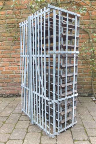 Galvanised Lockable Wine Rack - Farrow & Jackson London