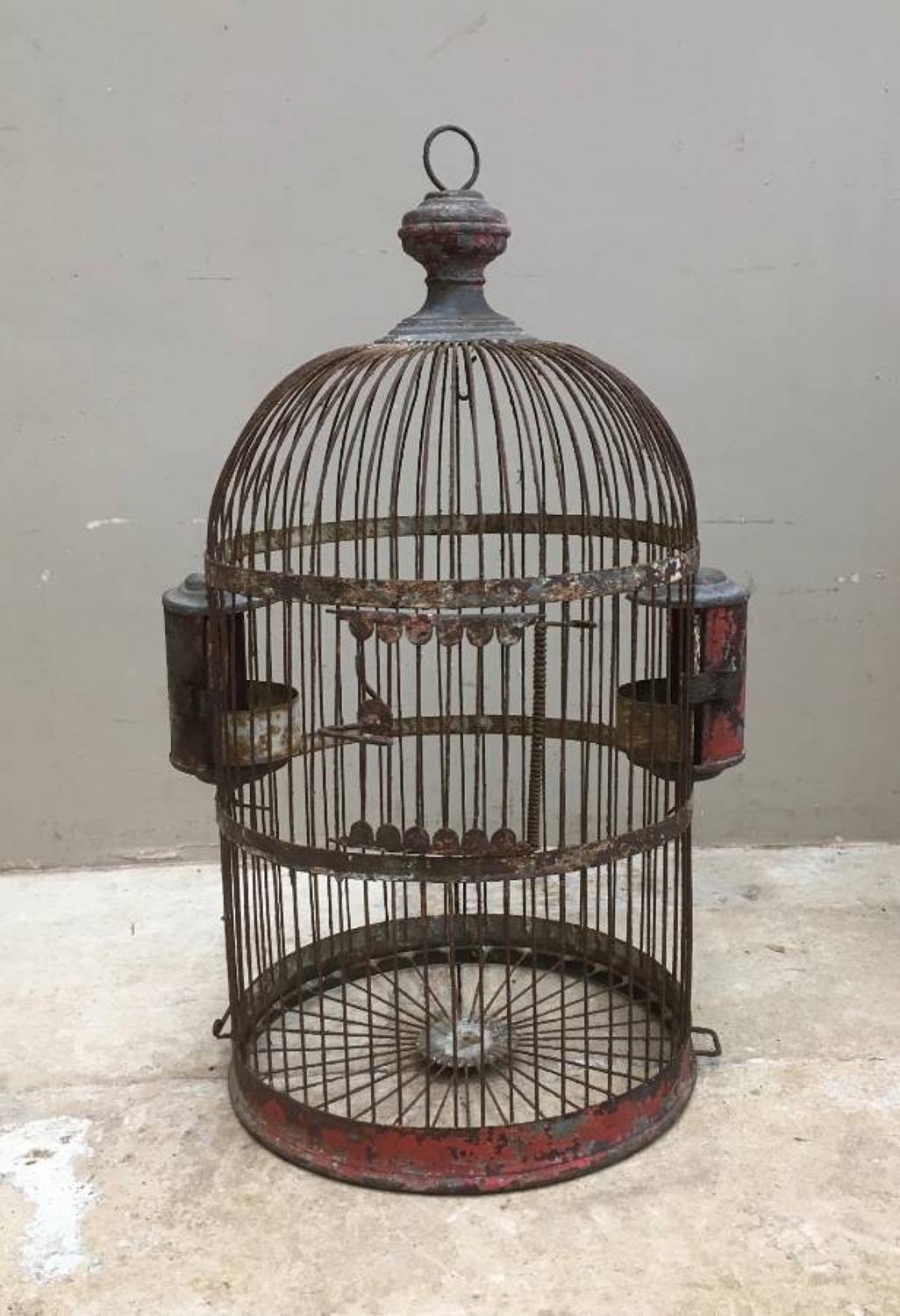 Victorian Toleware Bird Cage - Decorative Piece