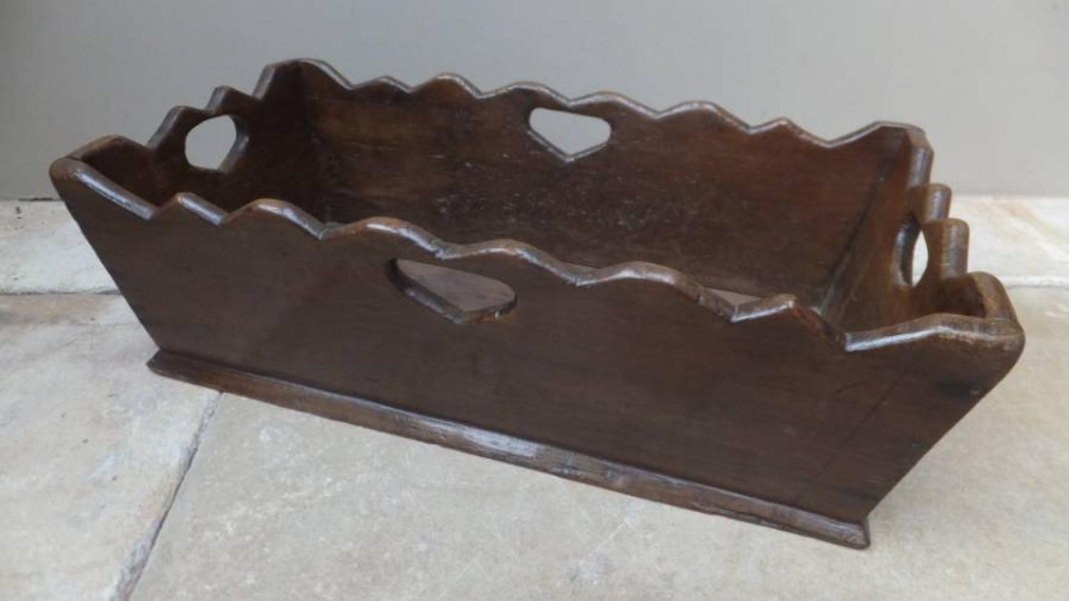 Rare Early Victorian Fruitwood Bread Tray