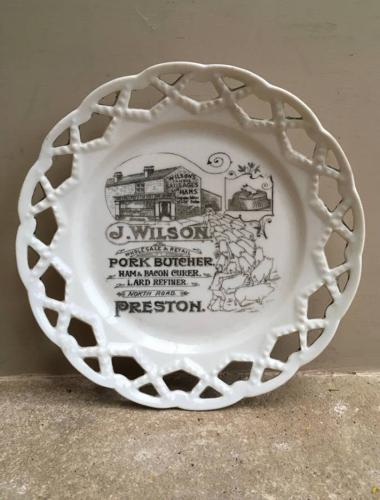 Rare Edwardian Butchers Advertising Plate