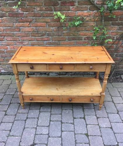Victorian Pine Server with Potboard Base