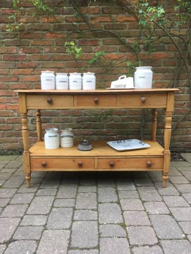 Victorian Pine Server with Potboard Base