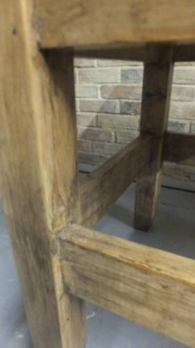 Antique Butcher`s Block on Original Base