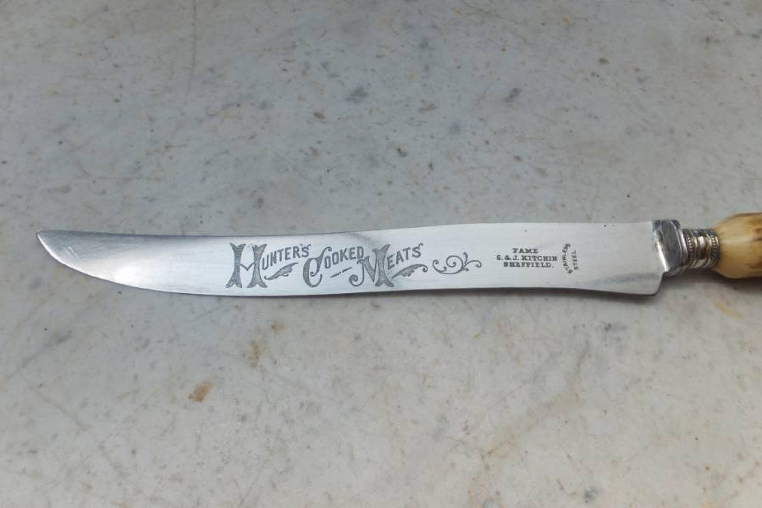 1920s Advertising Carving Knife - Hunters Cooked Meats