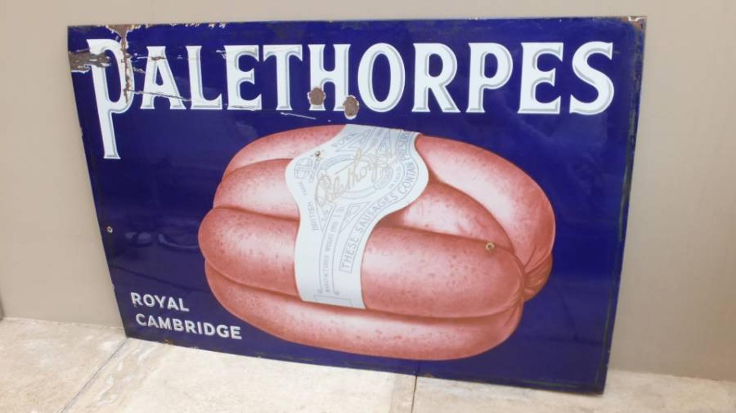 Early 20thC Enamel Advertising Sign - Palethorpes Sausages