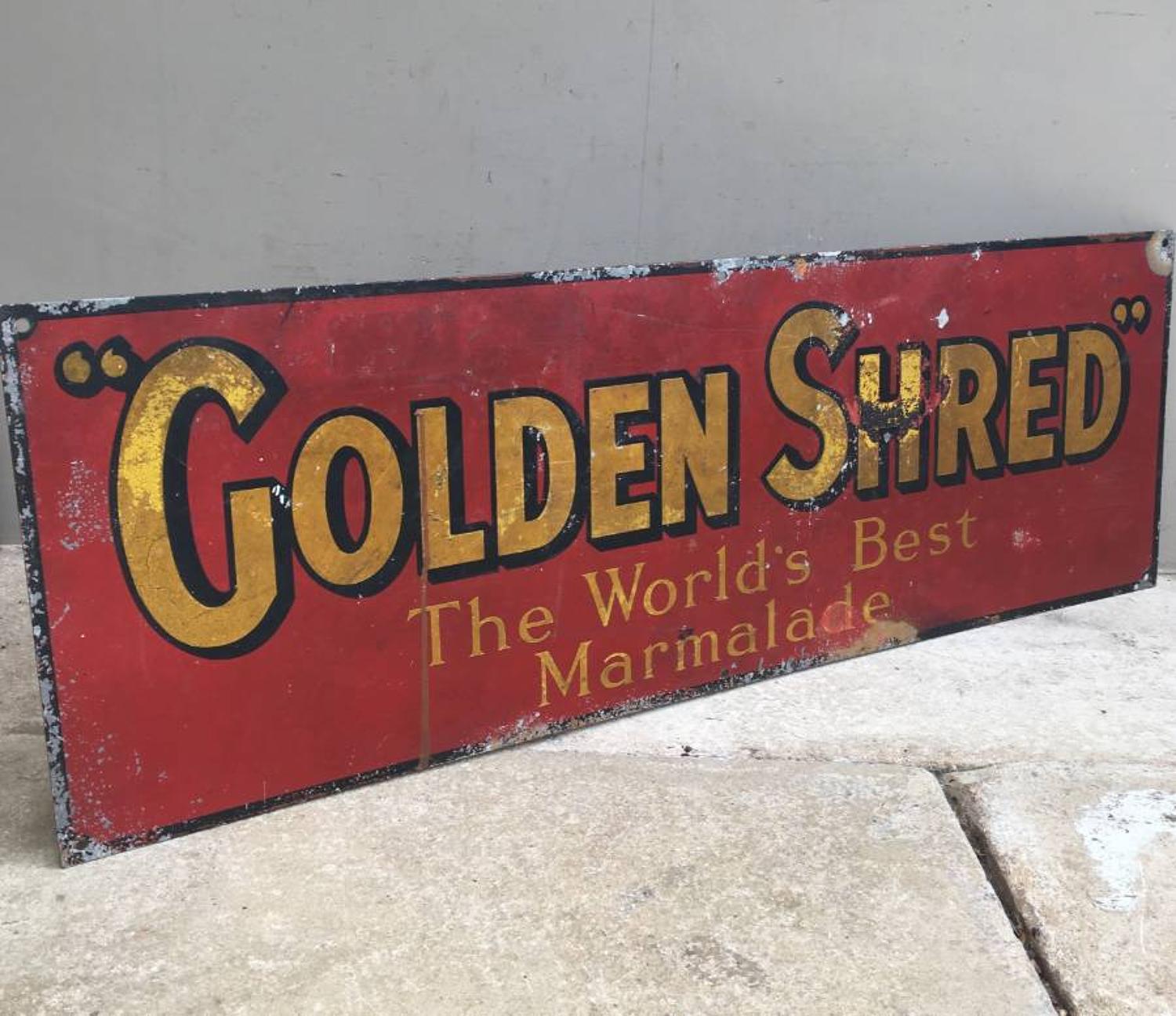 Early 20th Century Tin Advertising Sign - Golden Shred