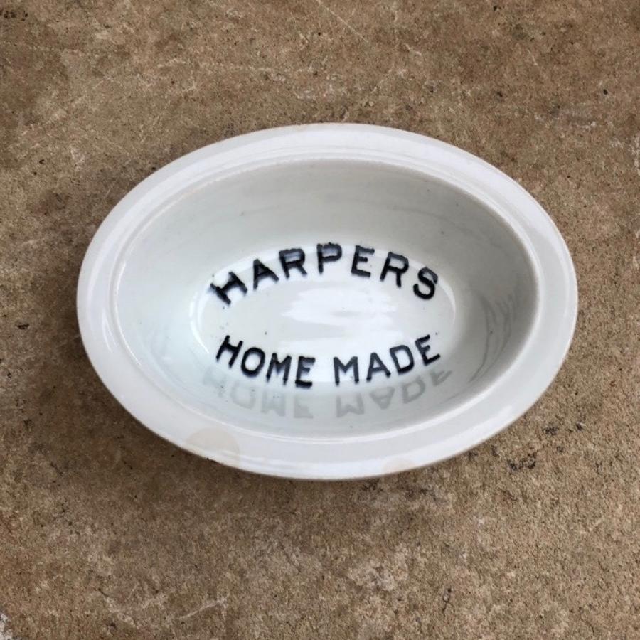 Edwardian White Ironstone Butchers Pie Dish - Harpers Home Made