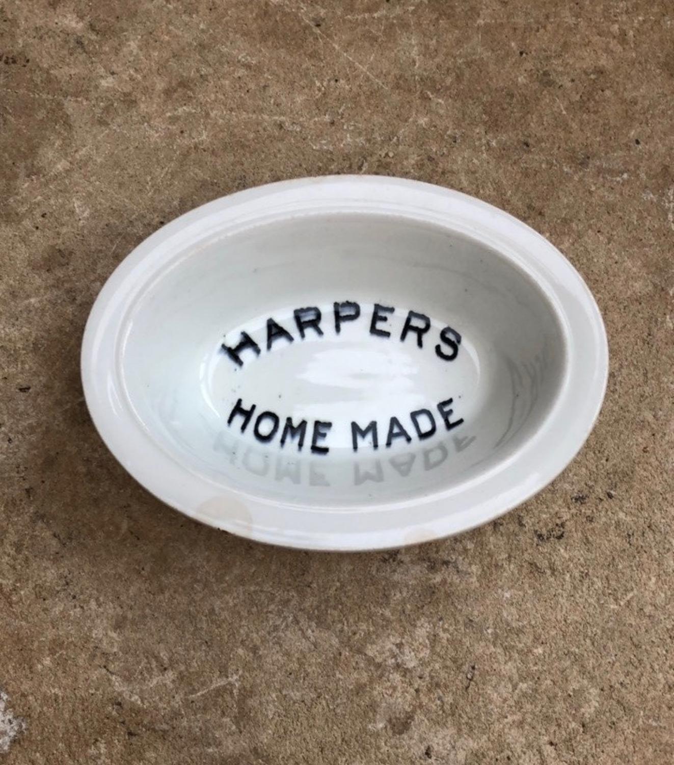 Edwardian White Ironstone Butchers Pie Dish - Harpers Home Made