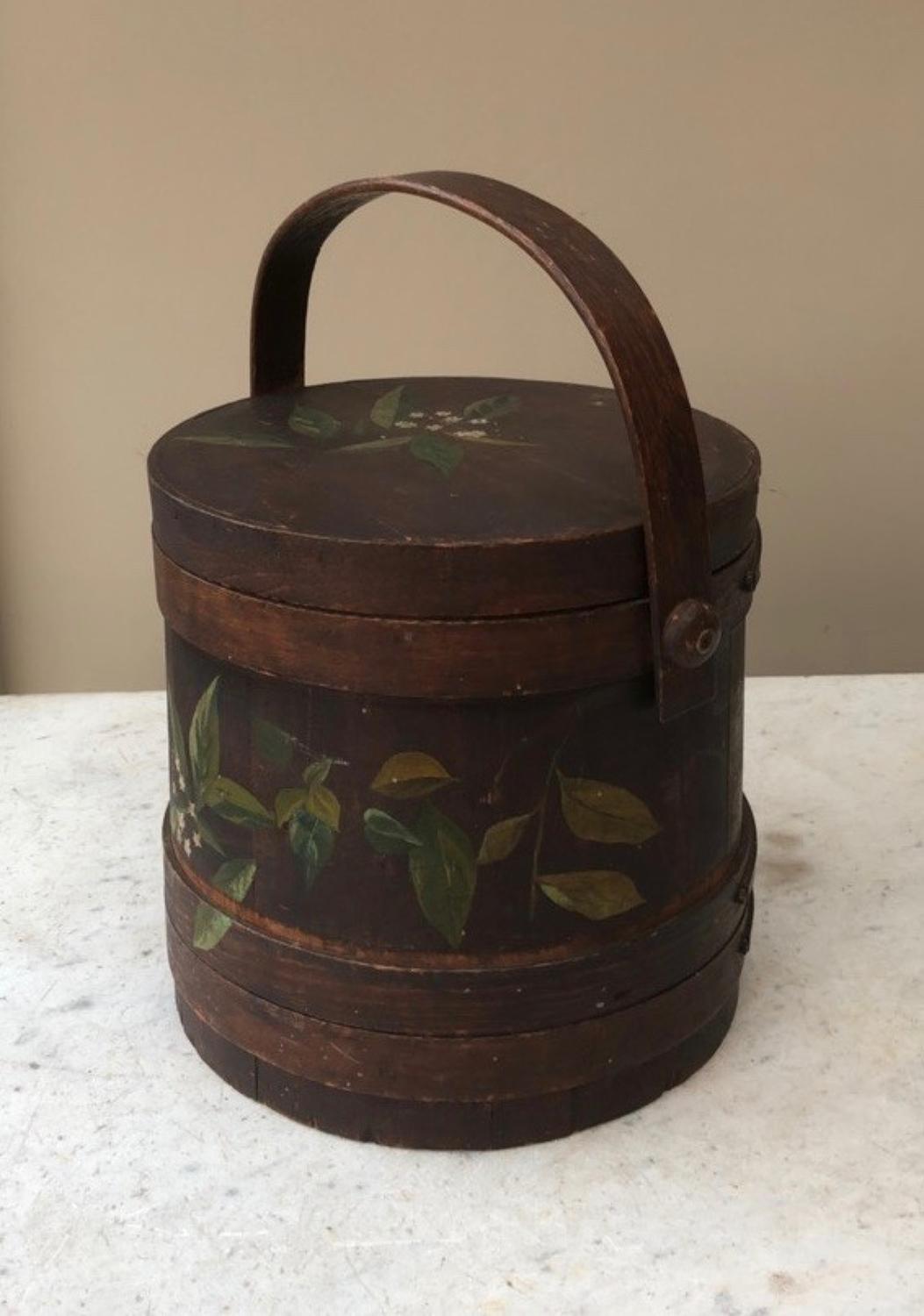 Victorian Pine Flour Barrel - Original Paint