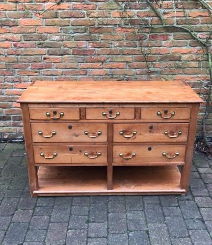 Victorian Pine Base with Seven Drawers & Pot Board