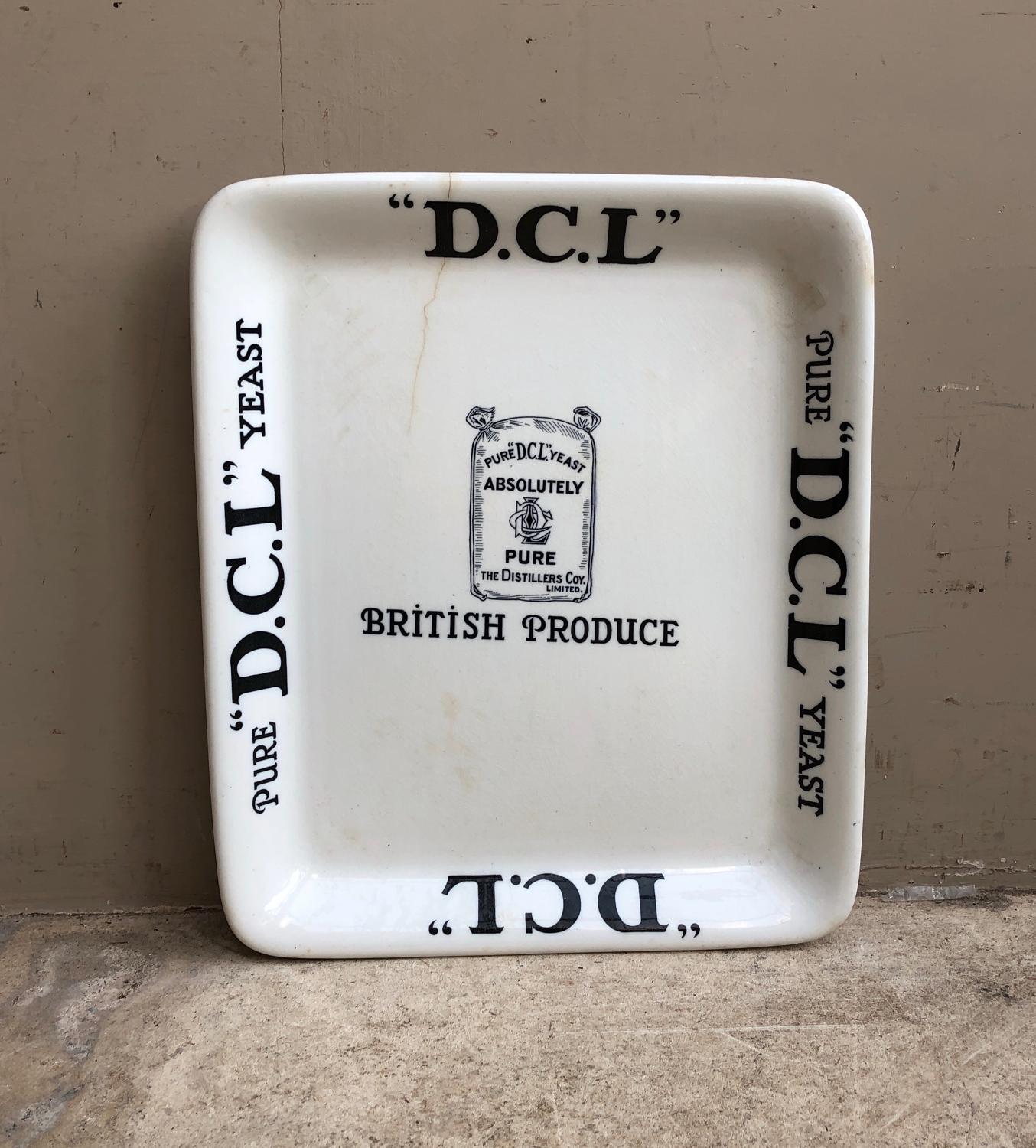 Edwardian Grocers Advertising Plate - DCL Yeast
