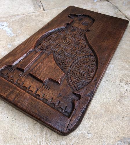 Large Georgian Elm Double Sided Gingerbread Mould - Dog & Cat