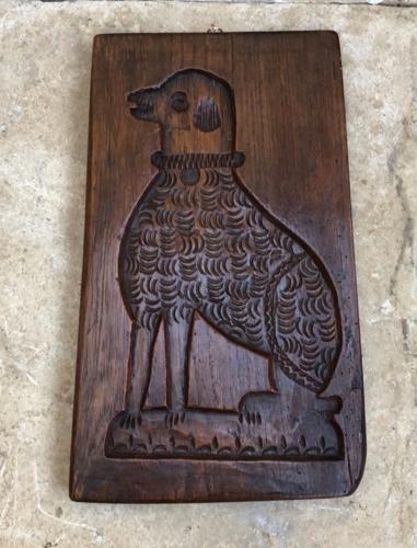 Large Georgian Elm Double Sided Gingerbread Mould - Dog & Cat