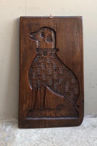 Large Georgian Elm Double Sided Gingerbread Mould - Dog & Cat