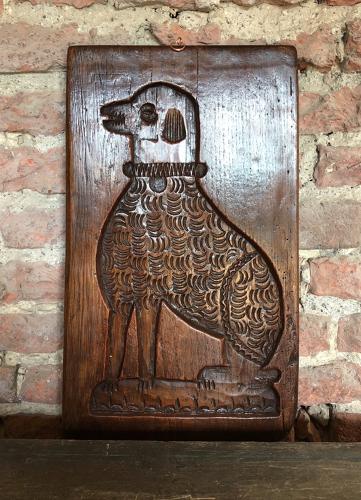 Large Georgian Elm Double Sided Gingerbread Mould - Dog & Cat