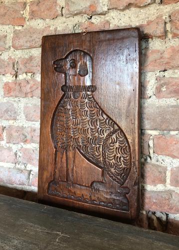 Large Georgian Elm Double Sided Gingerbread Mould - Dog & Cat