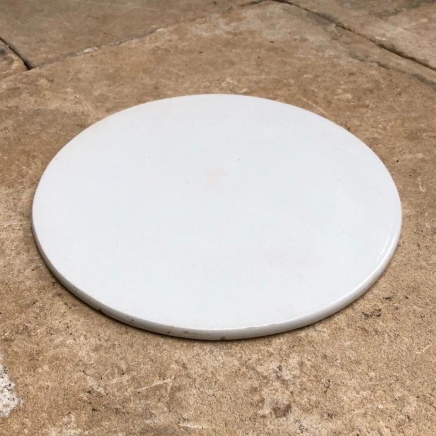 Edwardian White Ironstone Plate - Perfect under Dome