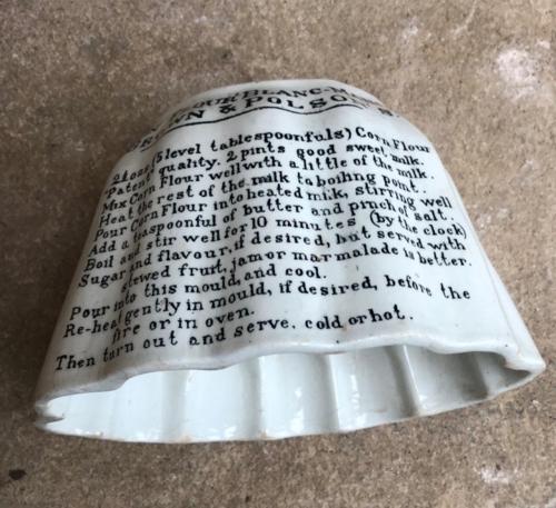Edwardian Brown & Polsons Recipe Mould