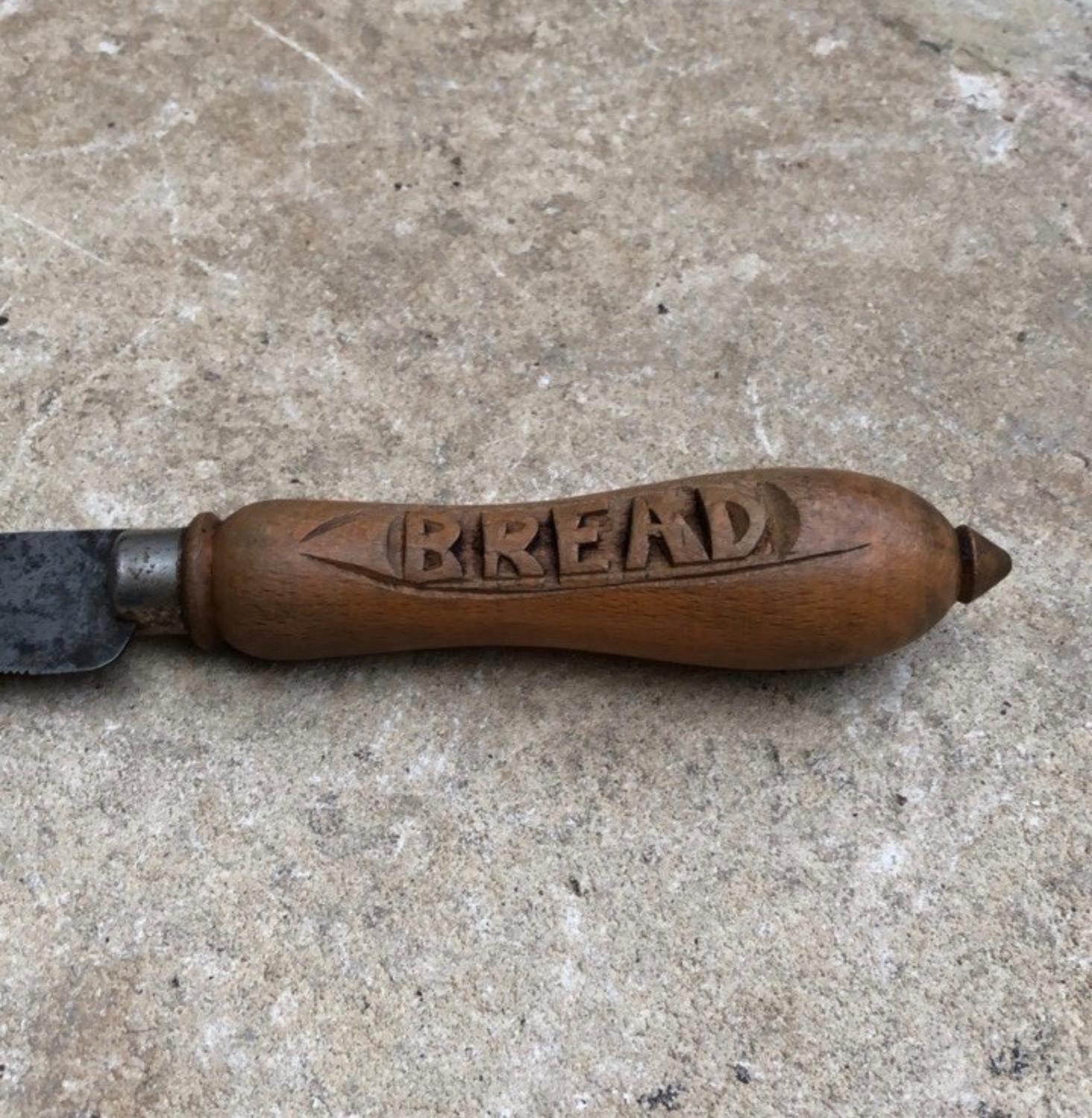 Early 20th Century Carved Bread Knife