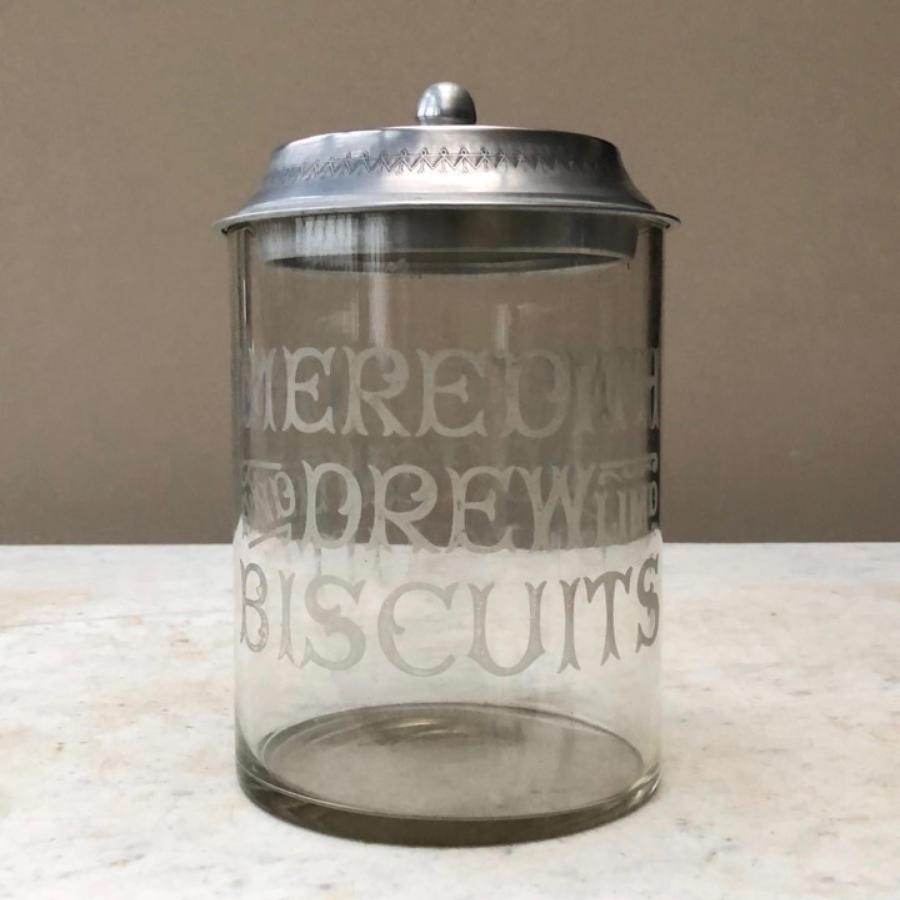 Edwardian Shops Advertising Biscuit Barrel - Meredith & Drew