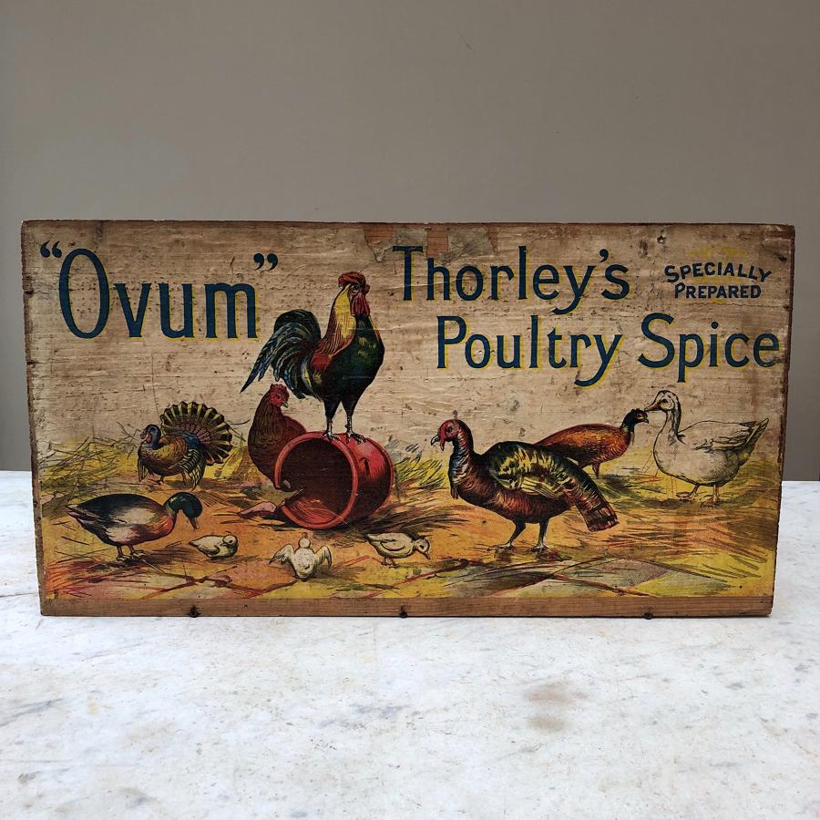 Thorleys Ovum Poultry Spice Advertising Board
