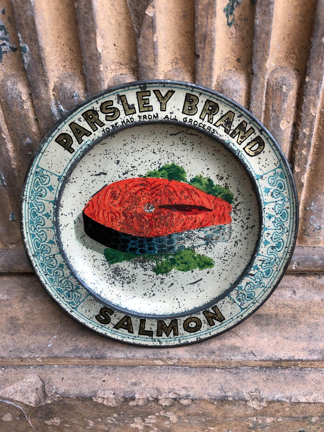 1920s Shops Advertising Change Tray - Parsley Brand Salmon