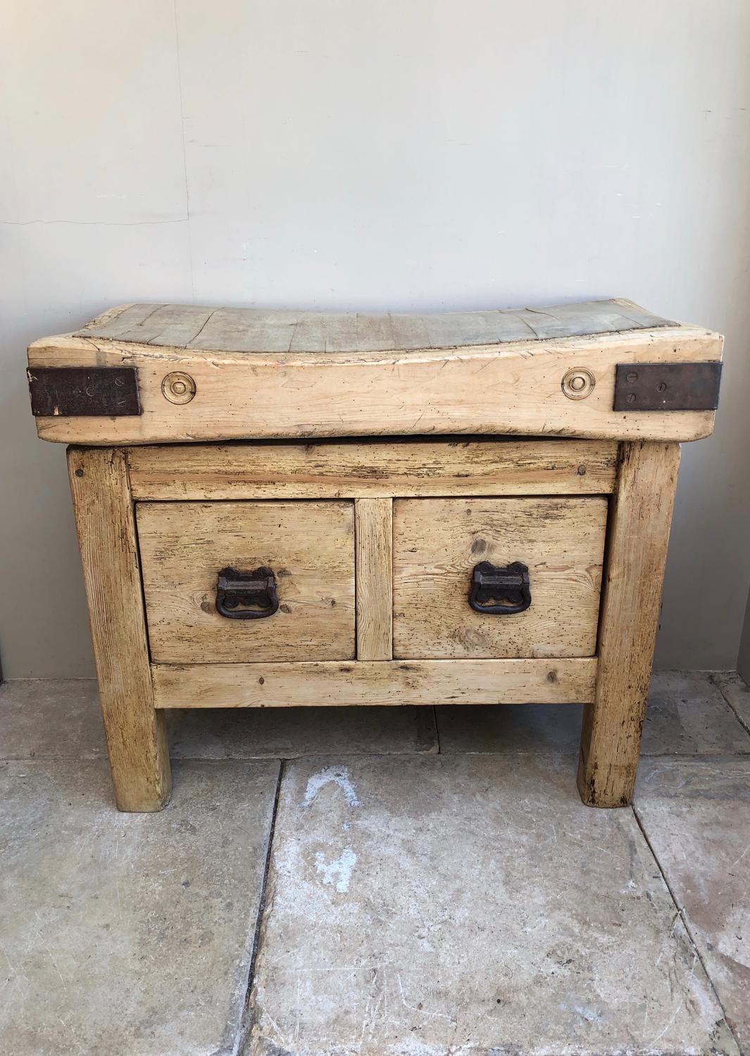 Victorian Butchers Block on Double Side Pine Base