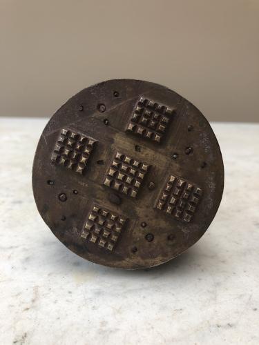 Edwardian Bakers Treen & Brass Bakers Biscuit Stamp