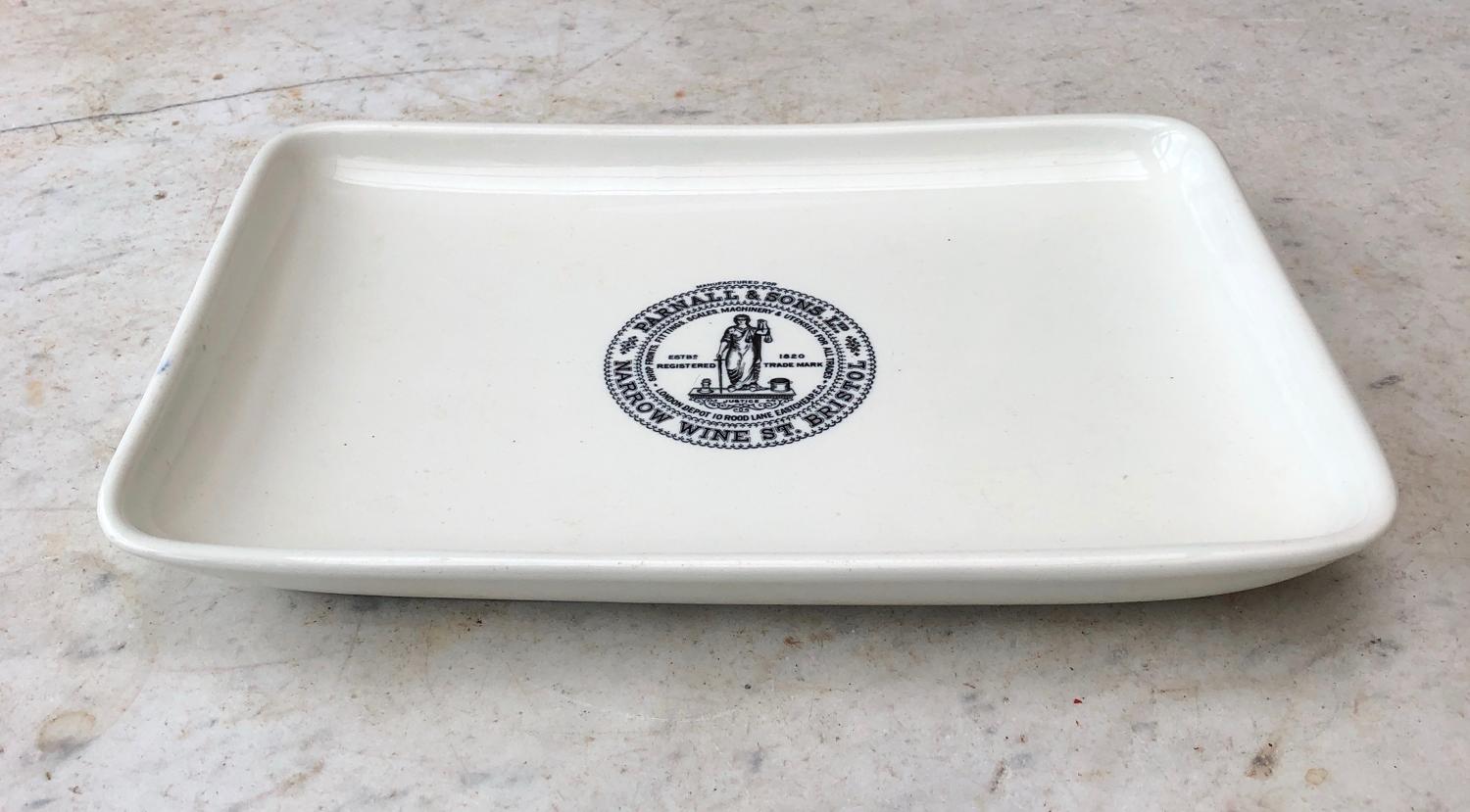 Edwardian c.1900 Butchers Display Plate - Central Parnall Stamp