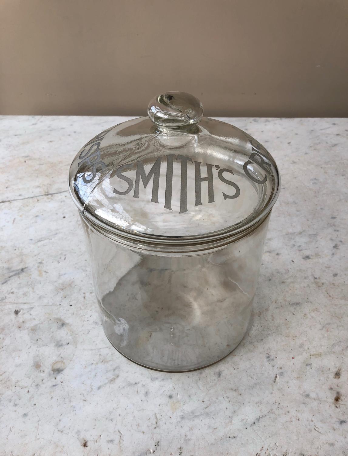 Early 20th Century Shops Counter Smiths Crisps Advertising Jar