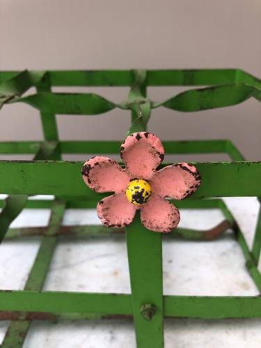 1950s Metal Bottle Holder in its Original Paint.