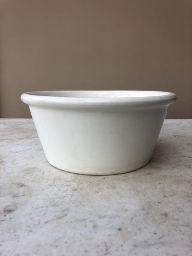 Rare Edwardian White Ironstone K for Kitchen Bowl