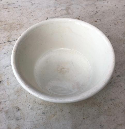 Rare Edwardian White Ironstone K for Kitchen Bowl