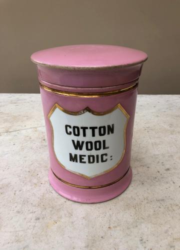 Huge Victorian Chemists Apothecary Jar - Cotton Wool