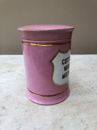Huge Victorian Chemists Apothecary Jar - Cotton Wool