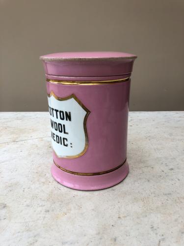 Huge Victorian Chemists Apothecary Jar - Cotton Wool