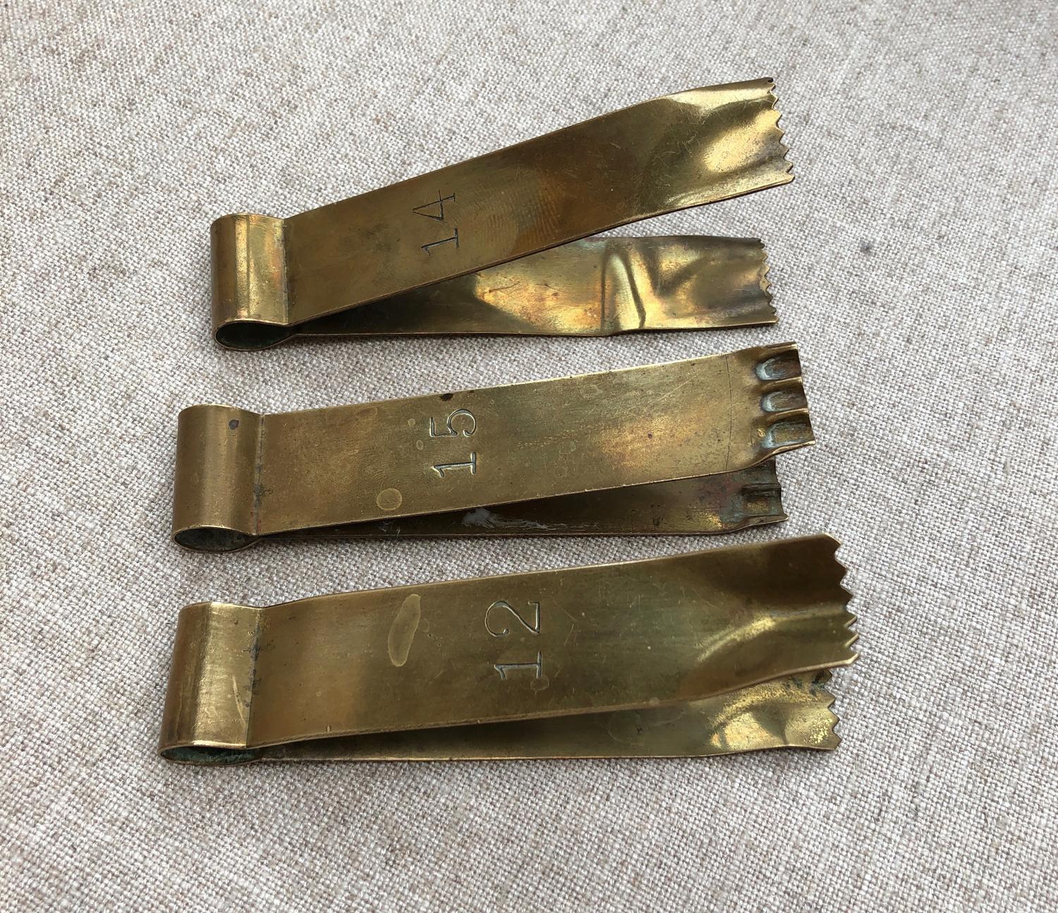 Victorian Numbered Brass Pastry Crimpers