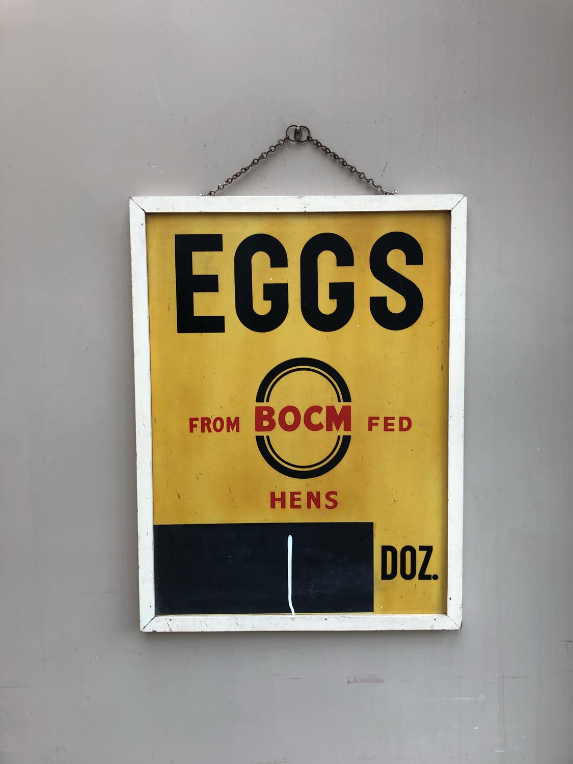Mid Century Shops Wall Hung Eggs For Sale Price Sign